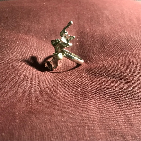 Sterling Silver Free Form Ring Size 5.5 - Picture 8 of 16